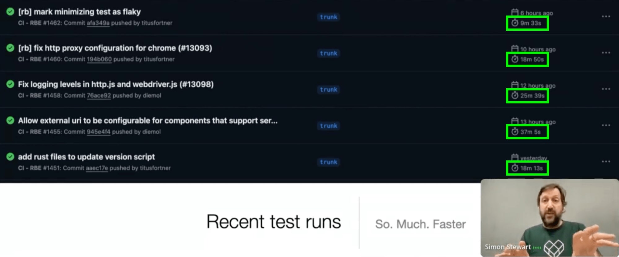 Nov 2023: Simon Stewart on improved CI runtimes with EngFlow RBE